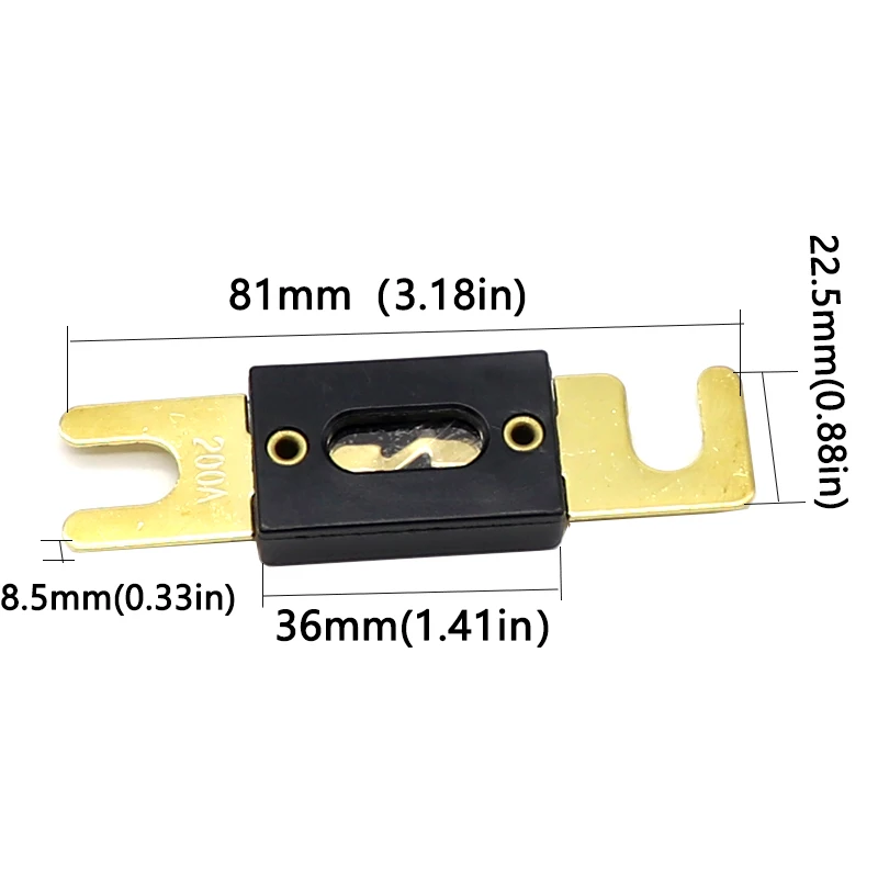 2PCS ANL Fuse 60 80 100 120 275 300 400 450A 500 AMP ANS Fuse Holder Bolt-on Fuse Automotive Fuse Holders Fusible Link With Fuse