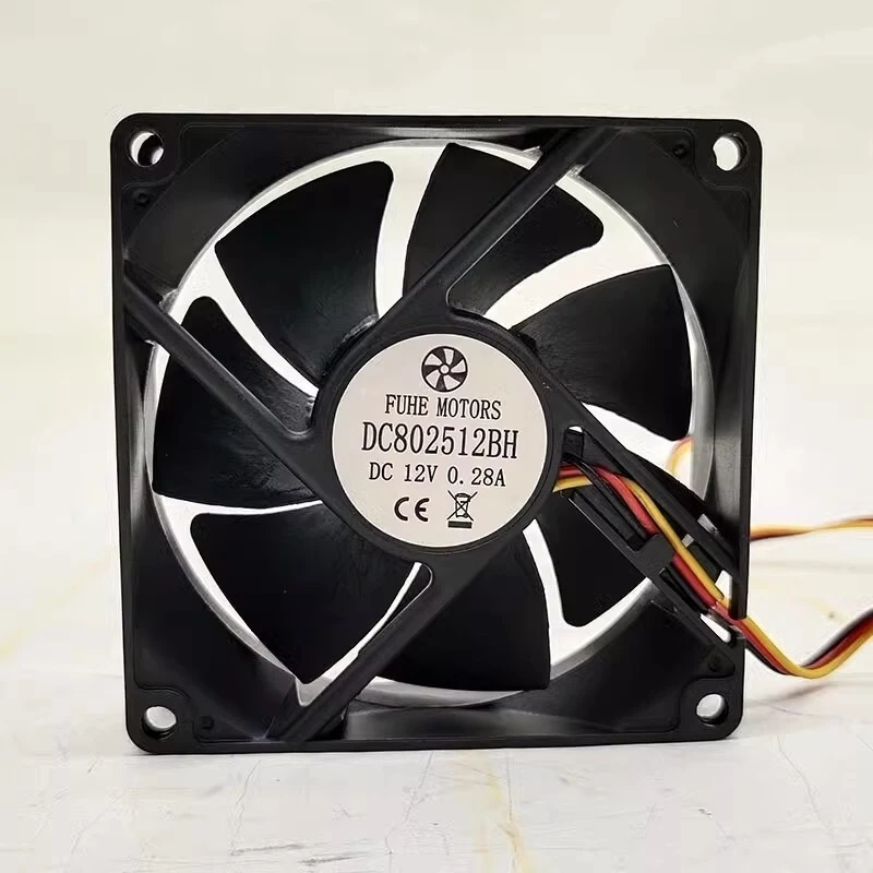 

S+ FUHE Motors DC802512BH DC12V 0.28A 8025 8CM 3-Wire Cooling Fan
