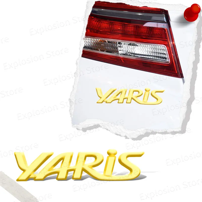 3D Metal Car Styling Letter Rear Trunk Emblem Badge Sticker Decor For Toyota Yaris Logo Rav4 Prius Corolla Camry CHR Accessories