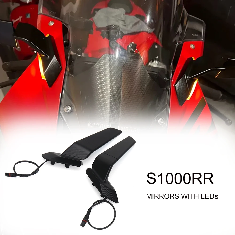 Stealth mirror For BMW S1000RR S 1000 RR M 2019-2023 2024 Motorcycle Rear Side Rearview Mirrors with LED turn signal