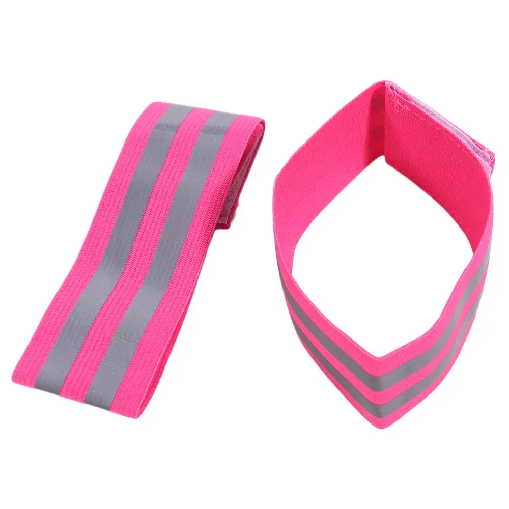 8PCS Multifunctional Warning Reflective Bands Adjustable Safety High Visibility Reflect Straps Elasticated Reflector Tape Leg