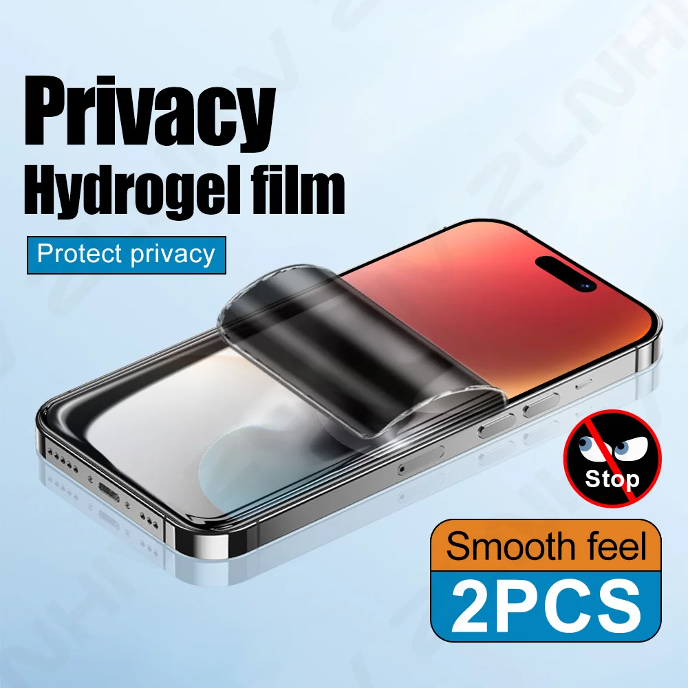 

2Pcs Privacy Hydrogel Film Protective Film For iPhone 17 Pro Max Phone Screen Protector 16E 15 Pro Not Glass 14 Plus 13 12 11