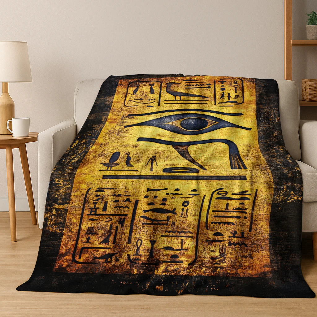 3D-Flanelldecke mit antiken ägyptischen Pyramiden, weiche warme Decke für Schlafzimmer, Wohnzimmer, Büro, Reisen, Camping, Picknick, Geschenk