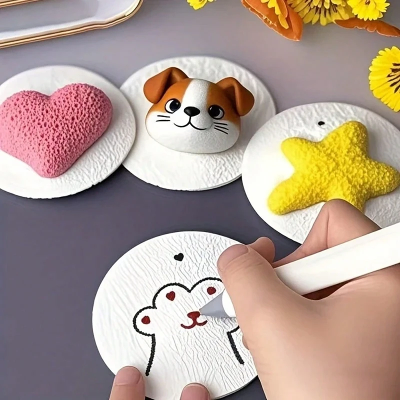 3D Round Heart-shaped Flower Paper Foam Art Paper DIY Creative Interesting Paper Art Emotional Connection Ideal Gift