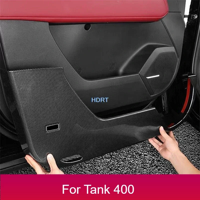 

New Model！ For WEY GWM Tank 400 2023+ Car Styling Door Kick Pad Guard Cover Gate Anti Dirt Plate Protector Decoration Accessorie