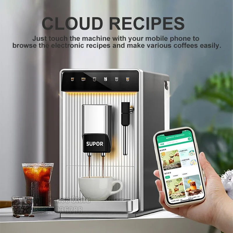 SUPOR Fully Automatic Coffee Machine SW-CFA101 2023 New Model Intelligent Coffee Maker With Milk Frother Cafetera Cappuccino