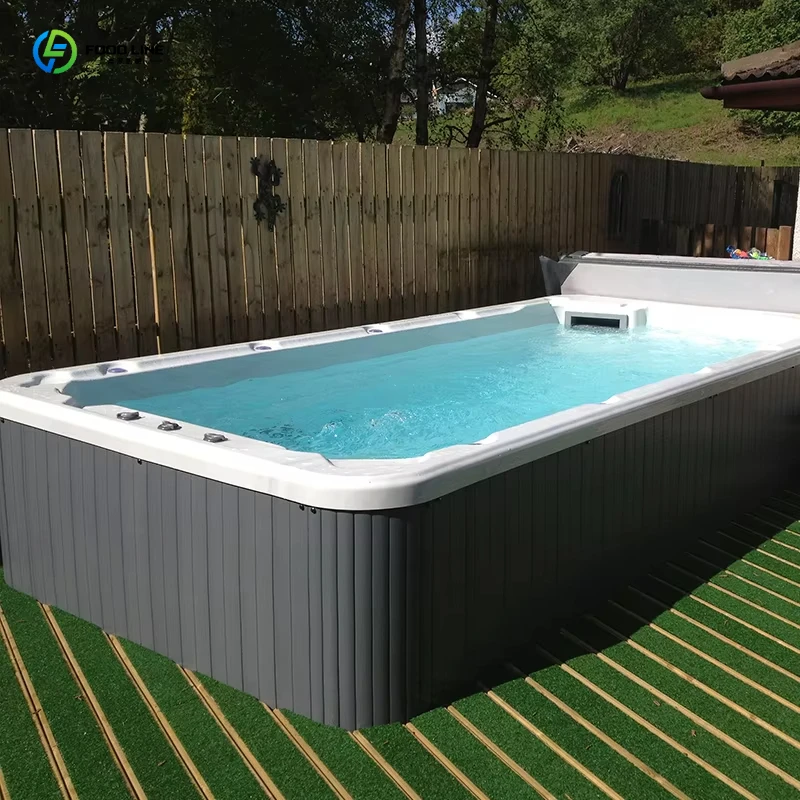 Outdoor Hot Tub Massage Spa Heated Acrylic Whirlpool LED Lights Ozone 5-8 Person Manufacturer Exporter Family