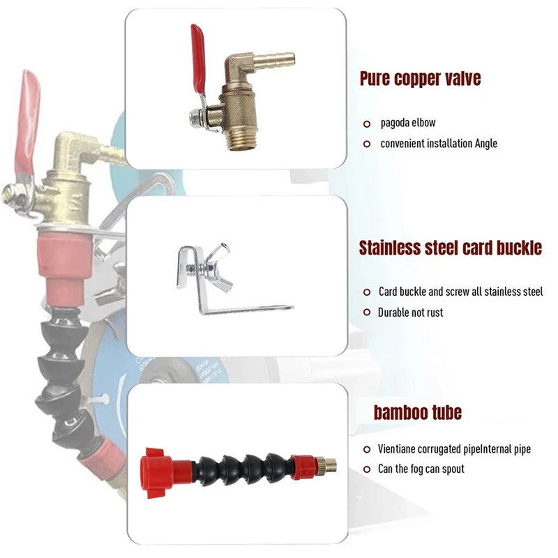 Dust Remover Water Sprayer Set Accessories For Cutting Machine, Brick Tile Cutting Machine Grinder Kit With Connector