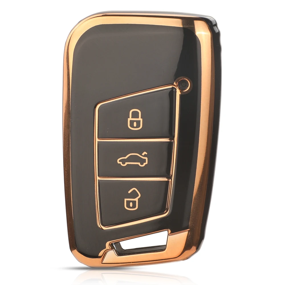 Jingyuqin 3 Tasten Smart Car Key Shell Fall für Volkswagen VW Passat B8 neue Magotan B5 Skoda A7 Variante Auto Insert Schlüssel blatt