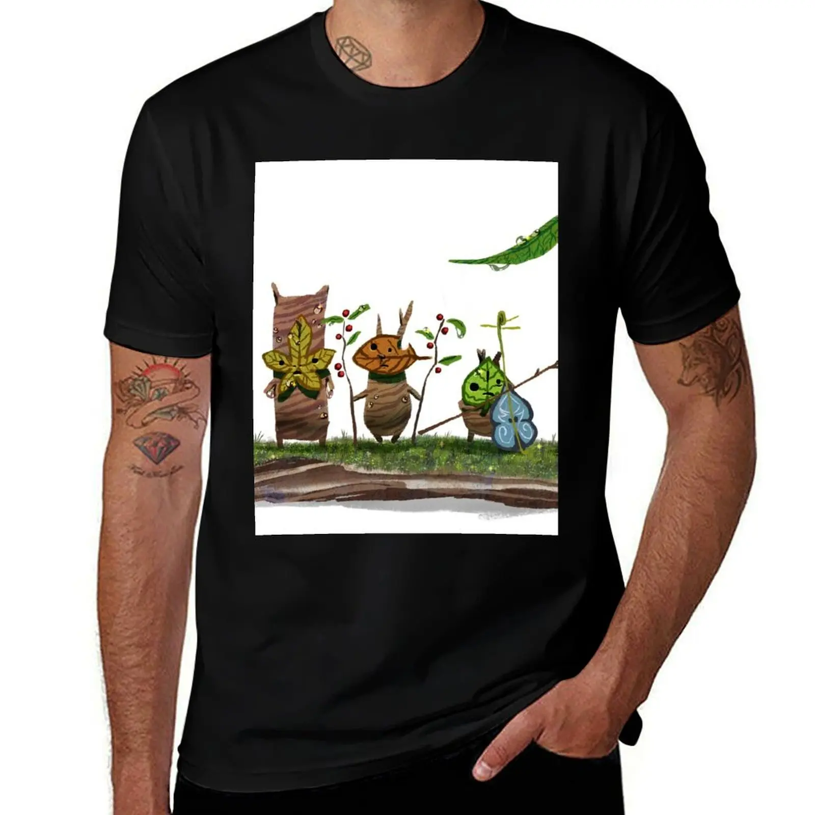 plant spirits T-Shirt man t shirt designer t shirts for man cotton funny mens graphic t shirts T-shirt