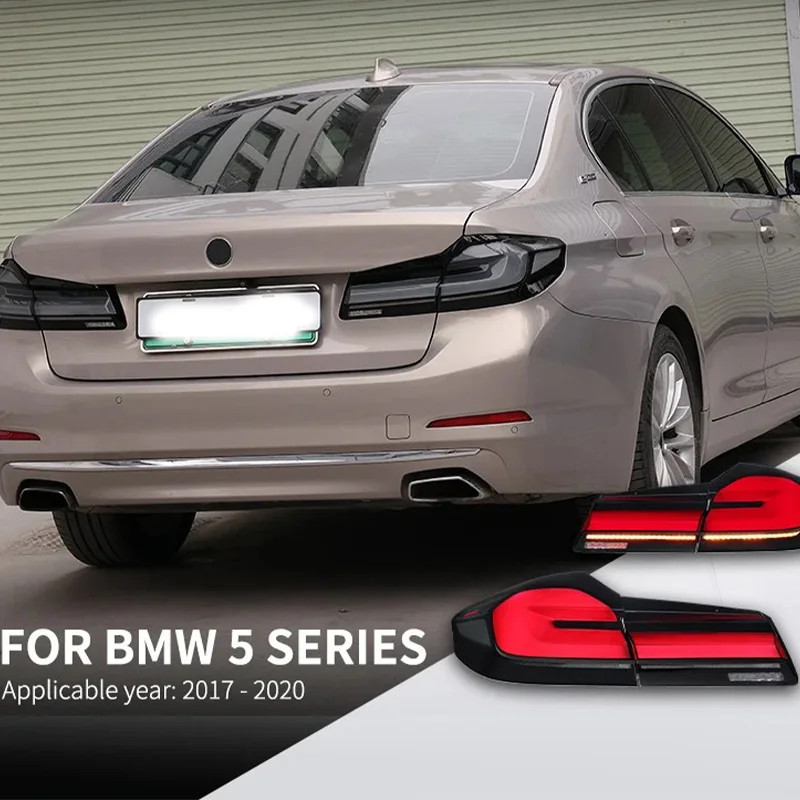 Car Taillight For BMW 5 Series G30 G38 Tail Lights 2017-2020 LED Tail Light Assembly Flowing Water Flicker Tail Lamps Fog Lights
