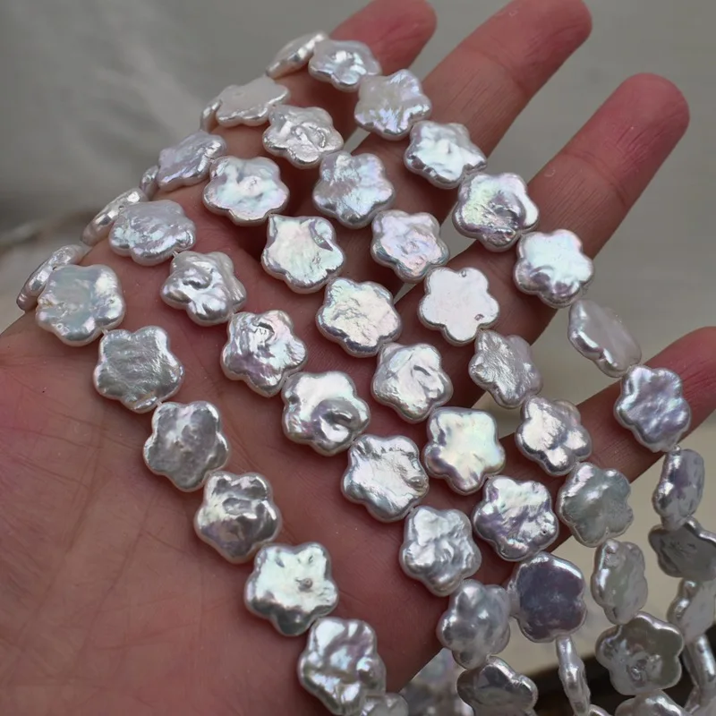 

Жемчужные бусины в форме цветка, пресноводный жемчуг барокко, неправильной формы, россыпью, для изготовления ожерелий и браслетов, материалы для рукоделия, подарок