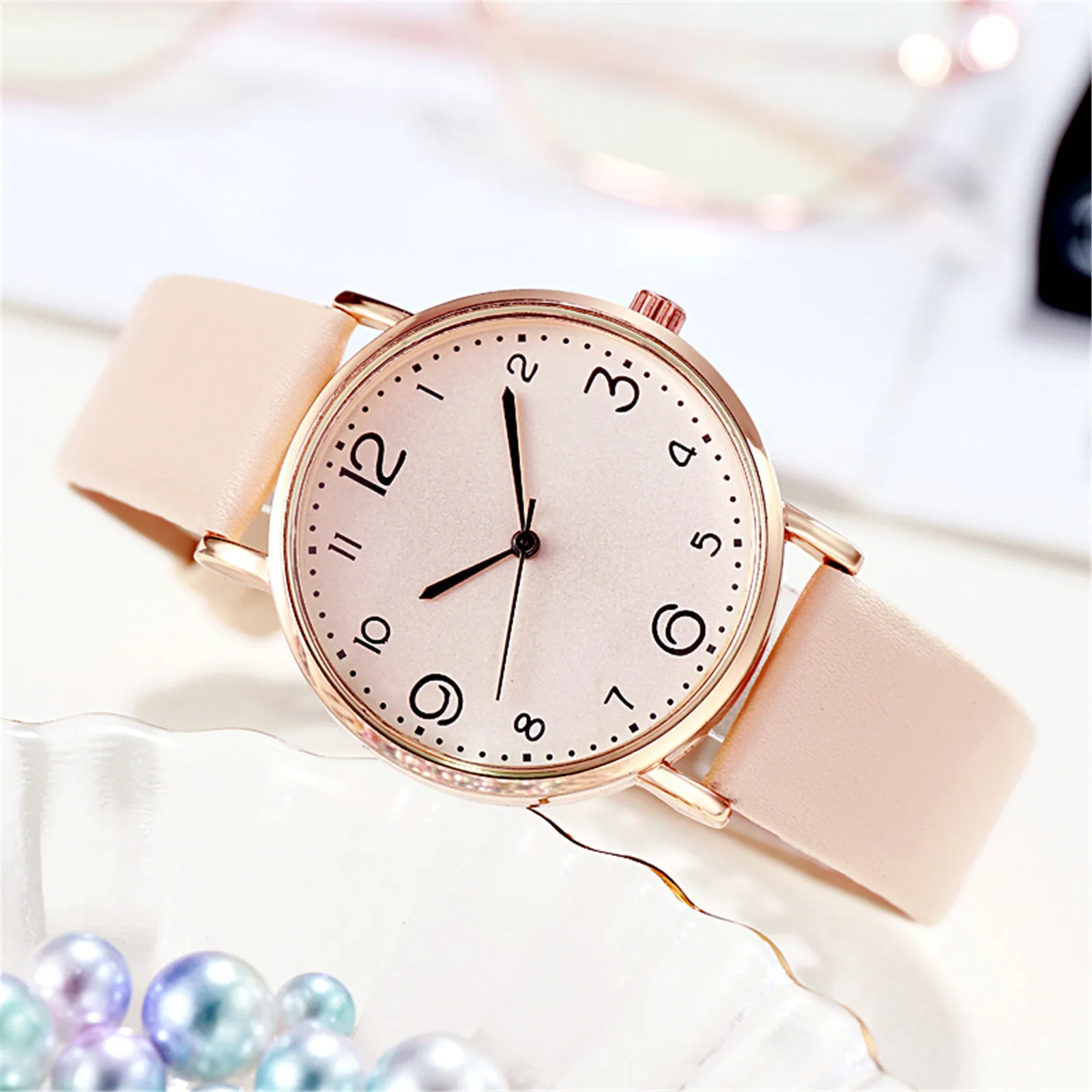 Reloj de pulsera de cuarzo de estilo Simple a la moda con decoración de estrellas para Mujer Popular, Reloj de pulsera de cuarzo, envío gratis