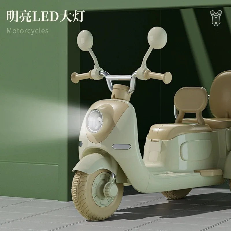 Children's Electric Car, Double Three-Wheel Battery Car, Children's Remote Control Car, Double Drive