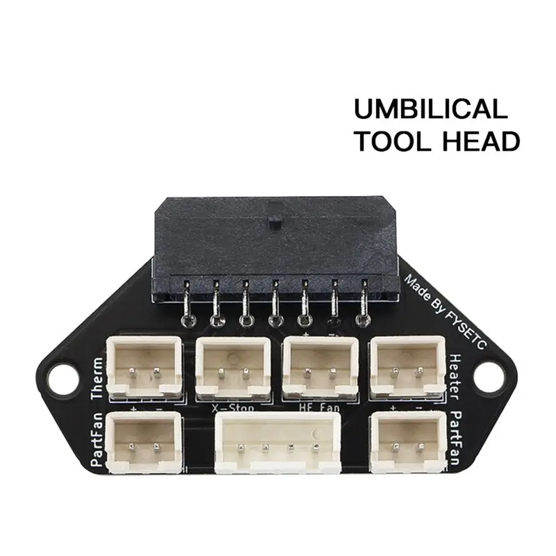 (B63C) 3D Printer Parts VORON V0.1 UMBILICAL FRAME TOOL HEAD Include Chamber Temperature Thermistor and Neopixel Support