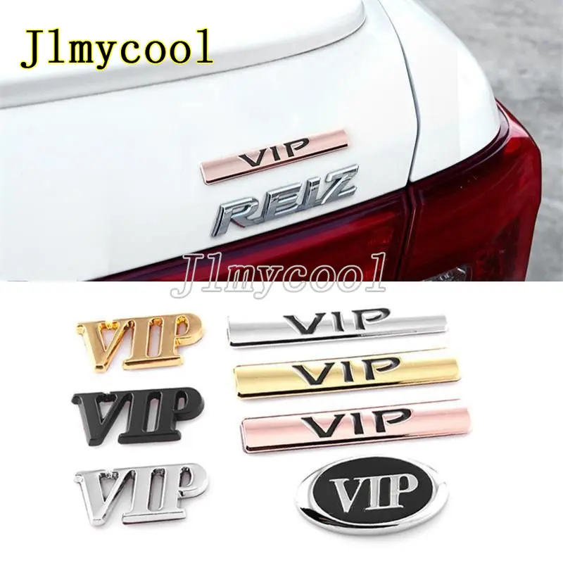 3D VIP JDM Style Car Trunk Zinc Alloy Badge Emblem Universal Design Styling Badge Car Rear Body Tailgate Car Accessories