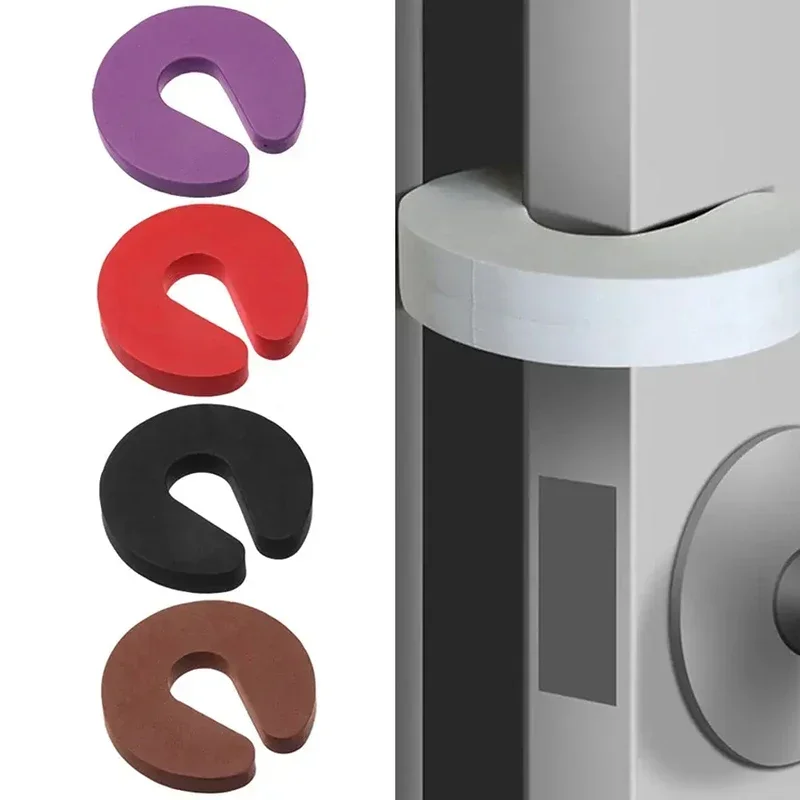 Tope de puerta de espuma suave para bebés y niños, Protector de dedos, Clip de puerta de seguridad para el hogar, cocina y dormitorio, suministros de herramientas diarias, 1 unidad