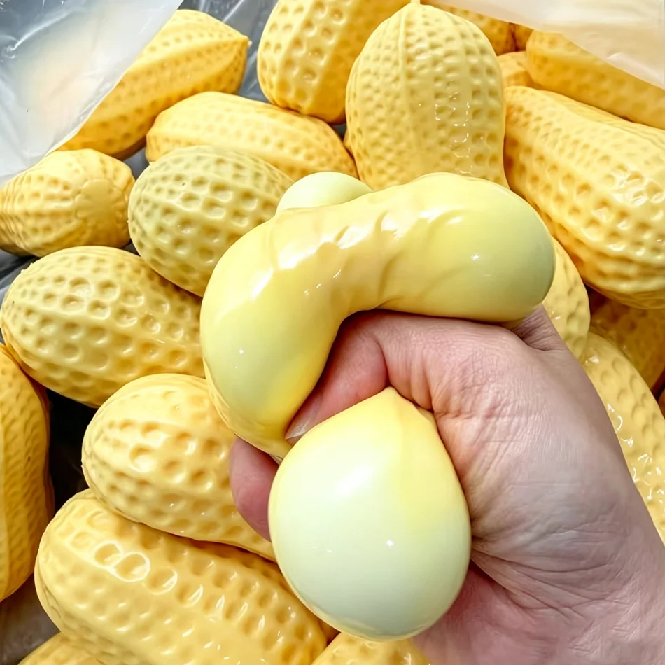 Hot Selling Same‑style Flour Filled Peanut Slow Rebound Squishy Stress Relief Toy for Office Ready Stock Children’s Gift