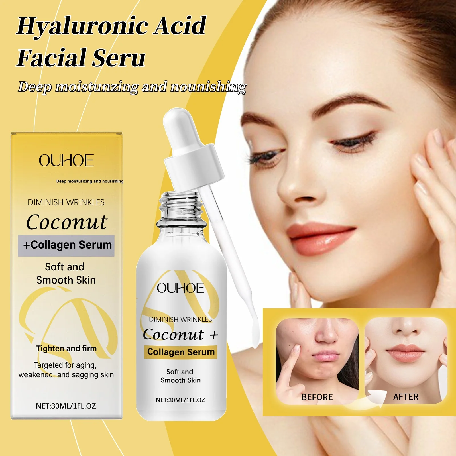 

Hyaluronic Acid Face Serum Gentle Hydrating Essence for Sensitive Skin Plumping Radiance Relief Non-Comedogenic Treatment