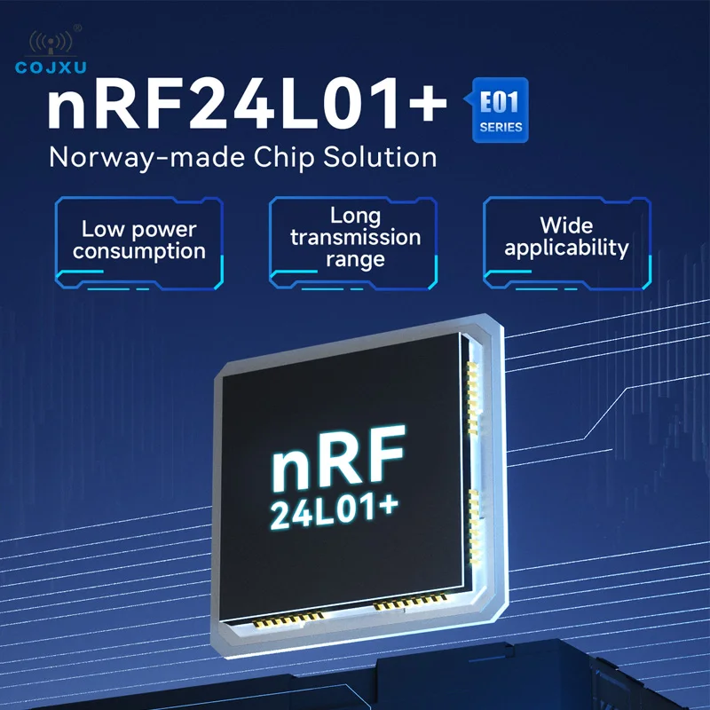 nRF24L01P 2.4GHz 500mW 27dBm Ricetrasmettitore SPI COJXU E01-2G4M27D a lungo raggio nRF24L01 PA LNA Trasmettitore wireless Ricevitore VR UAV