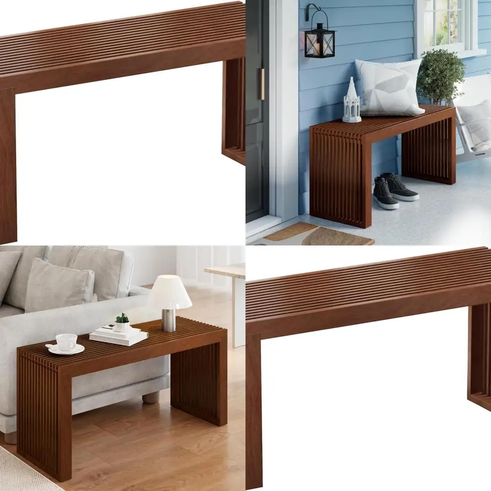 

Indoor Bamboo Bench 35: Modern Entryway Shoe Rack & Living Room Furniture