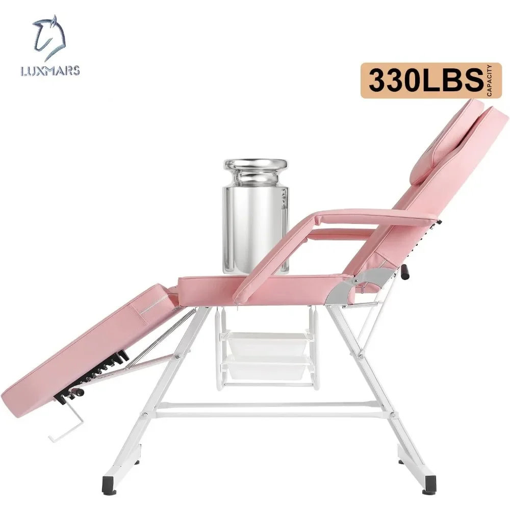 Pedicure Chairs, Tattoo Chair Massage Bed Salon Bed with Hydraulic Stool for Professional Massage Facial Beauty Pedicure Chairs