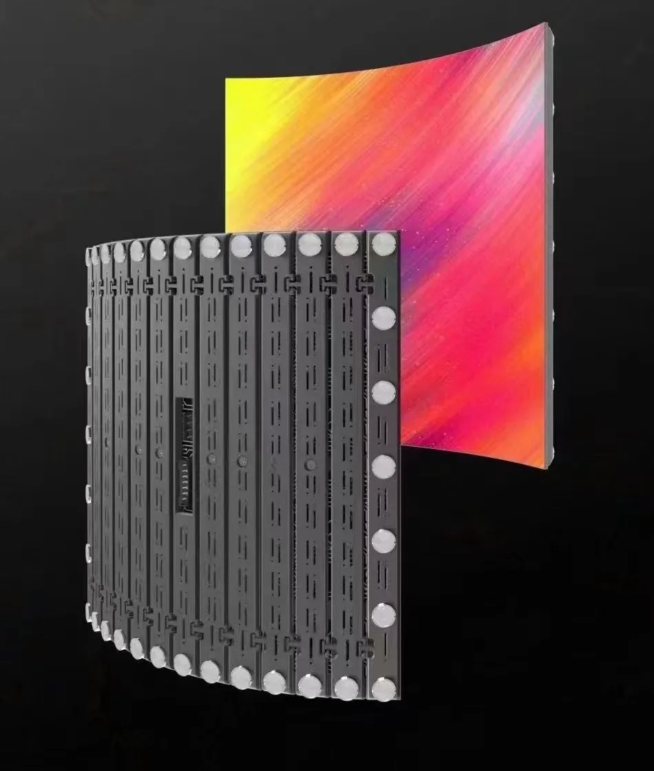 شاشة LED مرنة منحنية للجدار الداخلي شاشة إعلانية P2 P4 P3 شاشات LED عالية الأداء