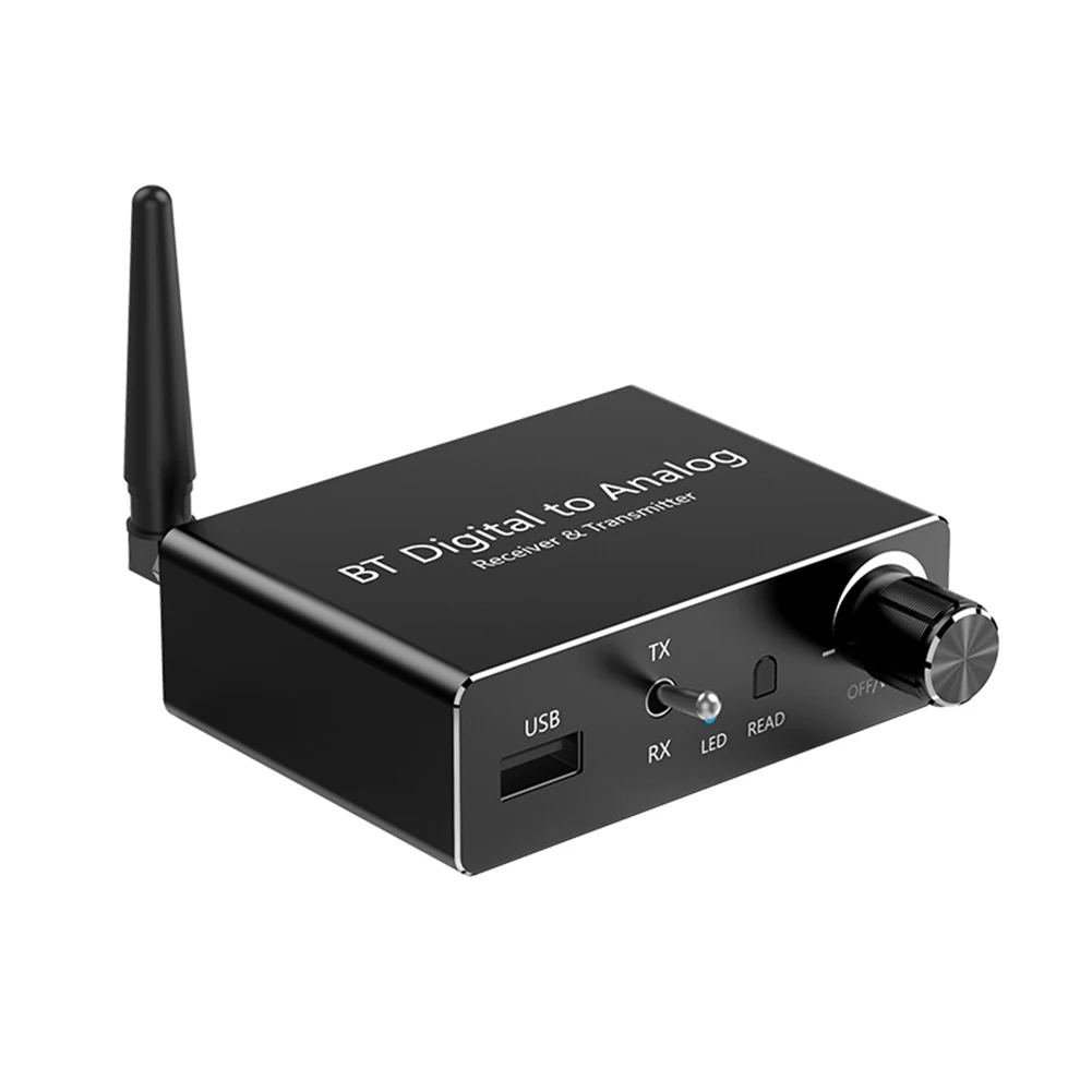 BT 5.3 Digital To Analog Audio Converter Digital SPDIF Optical To Analog L/R RCA Converter Toslink Optical To 3.5mm Jack Adapter