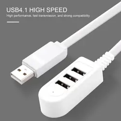 One for Three Brand New 3-port Multi-USB Hub 5V Splitter Charger Extension Cable External Extension Cable USB3.0 Splitter Hub