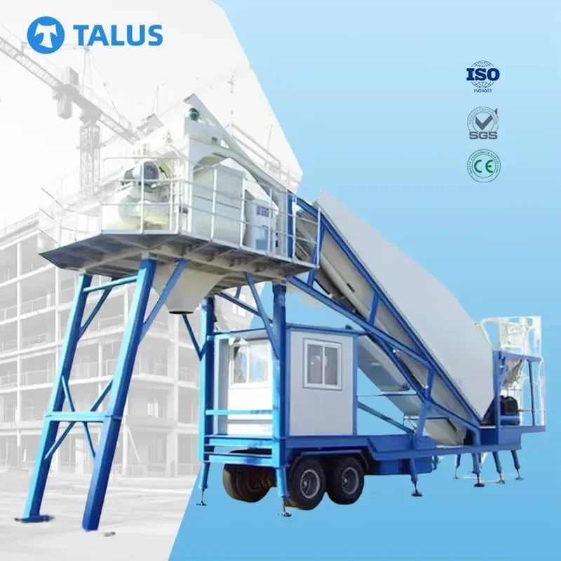 2026 CE Portable Concrete Batching Plant 30 m³ China Large Batch Mobile Production Line for Sale