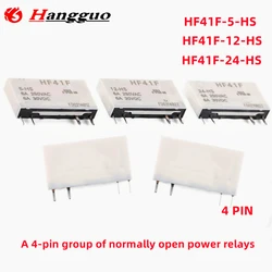 10PCS/Lot HF41F-24-ZS HF41F-12-ZS HF41F-5-ZS 5PIN HF41F-5-HS HF41F-12-HS HF41F-24-HS 4PIN Power Relay  41F-1Z-C-1 Relay Pedestal