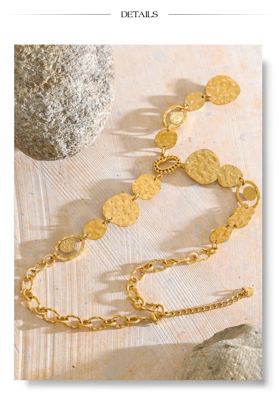 Yhpup Edelstahl-Halskette mit grünem Harz und Y-Kette, Statement-Halskette im Herbst-Winter-Stil, beliebter Charm-Schmuck – Detail 7