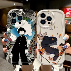 Mob Psycho 100 Cover For Apple iPhone 15 14 13 12 11 Pro X XR XS Max Plus 8 7 Plus SE Wave Oil Phone Case