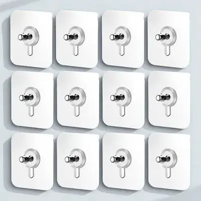 20Pcs Wall Seamless Hook Non-Trace Strong Adhesive Self Adhesive Hooks for Home Kitchen Bathroom Seamless Hook