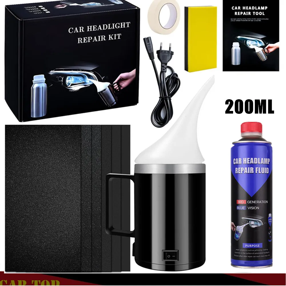 Car Headlight Restoration Kit Polymer Liquid Headlight Renovation Clean Lamp Renovation Agent Car Headlight Repair Kit