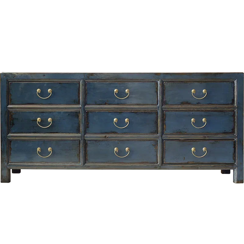 

Многофункциональный шкаф-буфет с 9 ящиками, приставной шкаф для чая, китайский буфет из массива дерева