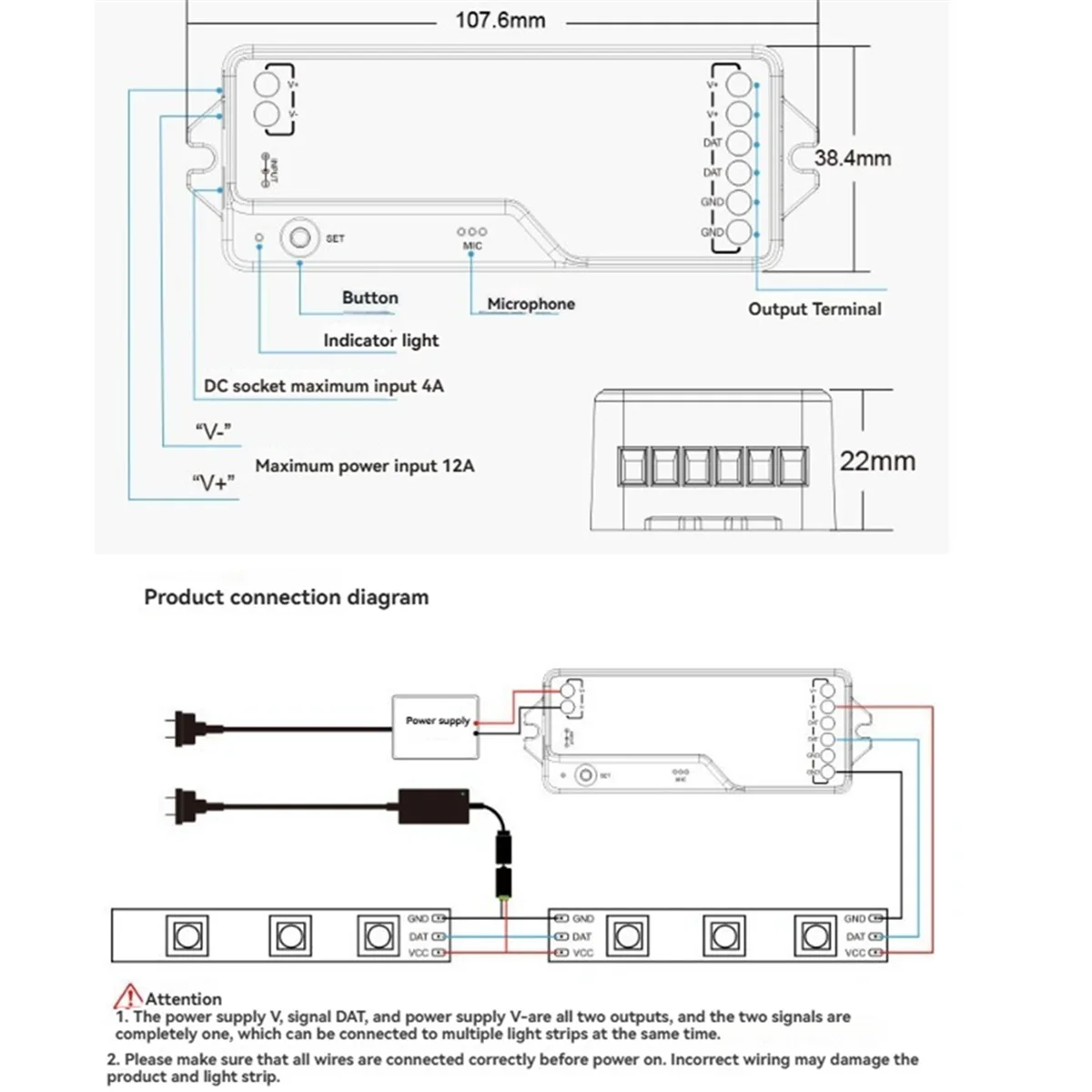 

A71P SPI WiFi RGB светодиодный контроллер DR03W Tuya Wi-Fi светодиодный контроллер для WS2811 WS2812B WS2815 адресуемая светодиодная лента RGB работает