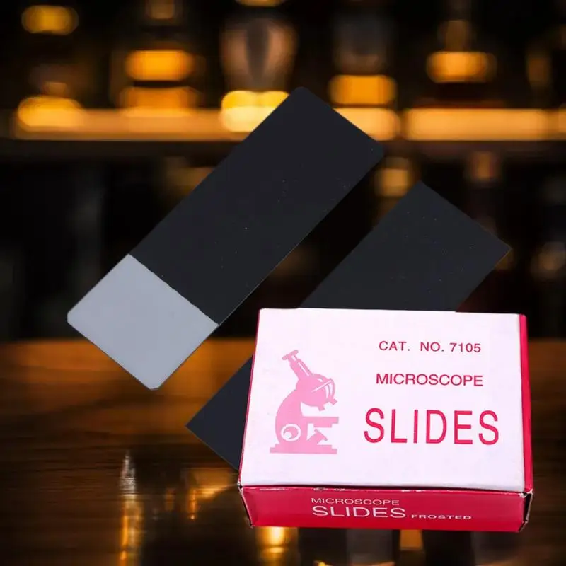 حزمة من 50 شريحة مجهر زجاجية فارغة للدراسات البيولوجية والعلومية 25.4 × 76.2 ملم #1