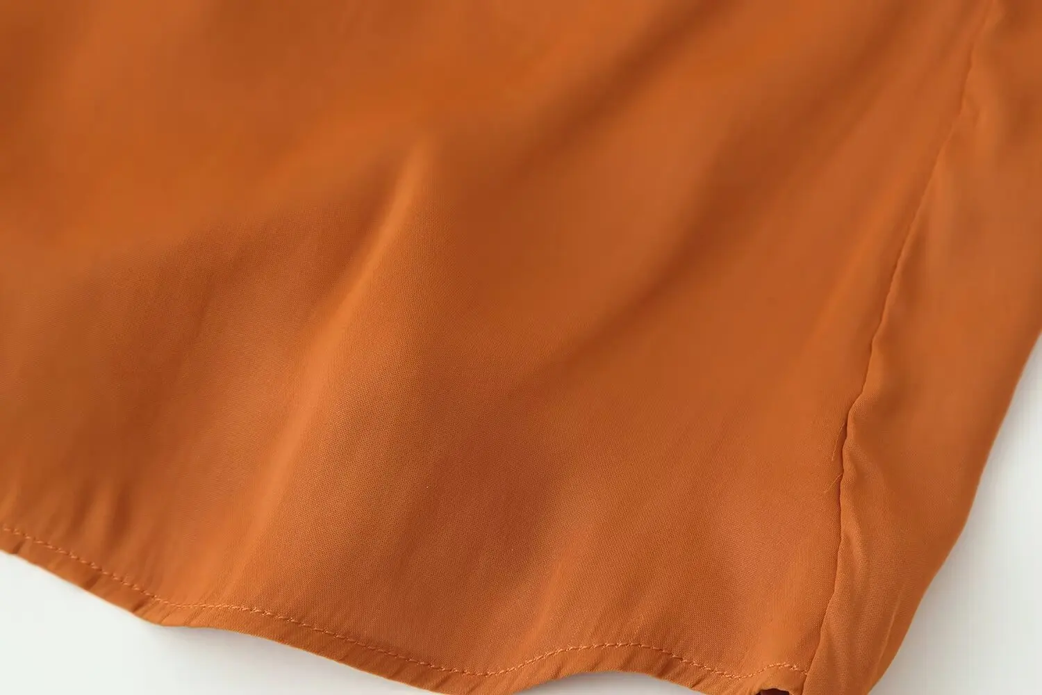 Nlzgmsj 2026 Sommer Damen Orange Neckholder-Bluse Ärmellos mit Überkreuz-Drapierung Rückenfreies Crop-Top – Detail 10