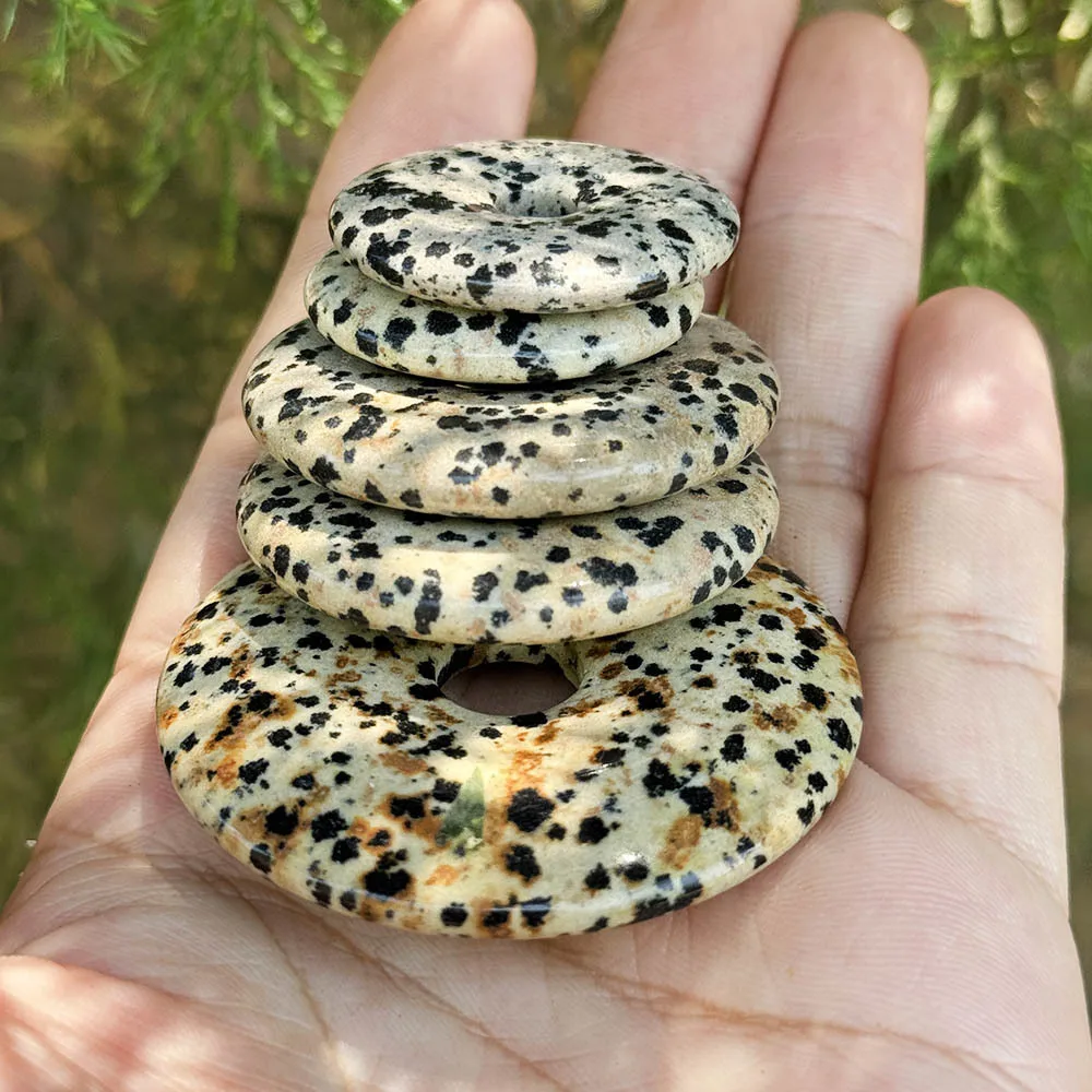 الطبيعية الدلماسية جاسبر دونت خواتم حجر الخرز ل عقد دي اي واي سوار قلادة صنع المجوهرات الاكسسوارات الخرز 30/40/50 مللي متر