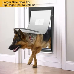 Aluminum Alloy Medium and Large Cat and Dog Pet Entrance and Exit Holes, Outdoor Free Two-way Wooden Doors, Glass Doors