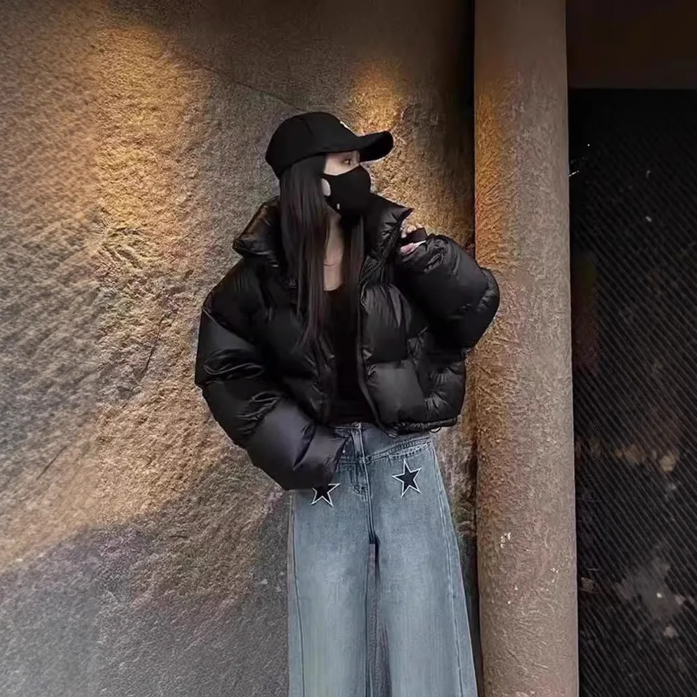 綿入りジャケット レディース パーカー ショート丈 2025 冬 韓国風 暖かい綿コート 厚手 ファッション アウター レディース ブレッドコート オーバーウェア トップス