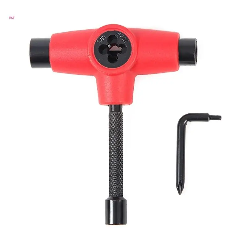 MultiPurpose Skateboarding T Tool for Deck Bearing Tuning Skates Tool