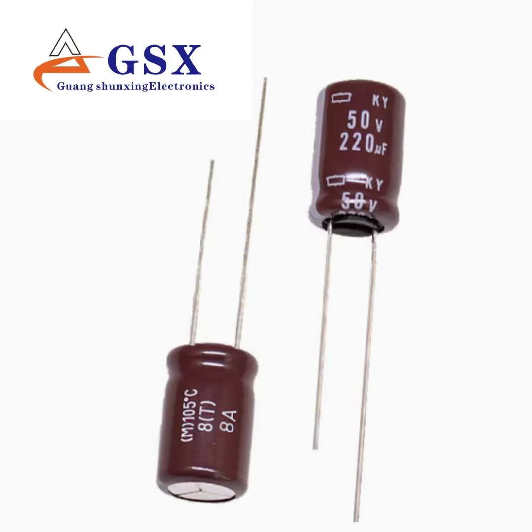 

Brand new genuine imported original electrolytic capacitor 50v220uf 10 * 16 Japanese black diamond KY high-frequency long life