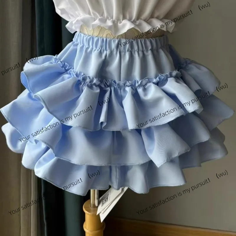 

ZOCI-Women's bubble pleated mini-skirt, short flared skirt, elastic waist, A-shaped spherical skirt