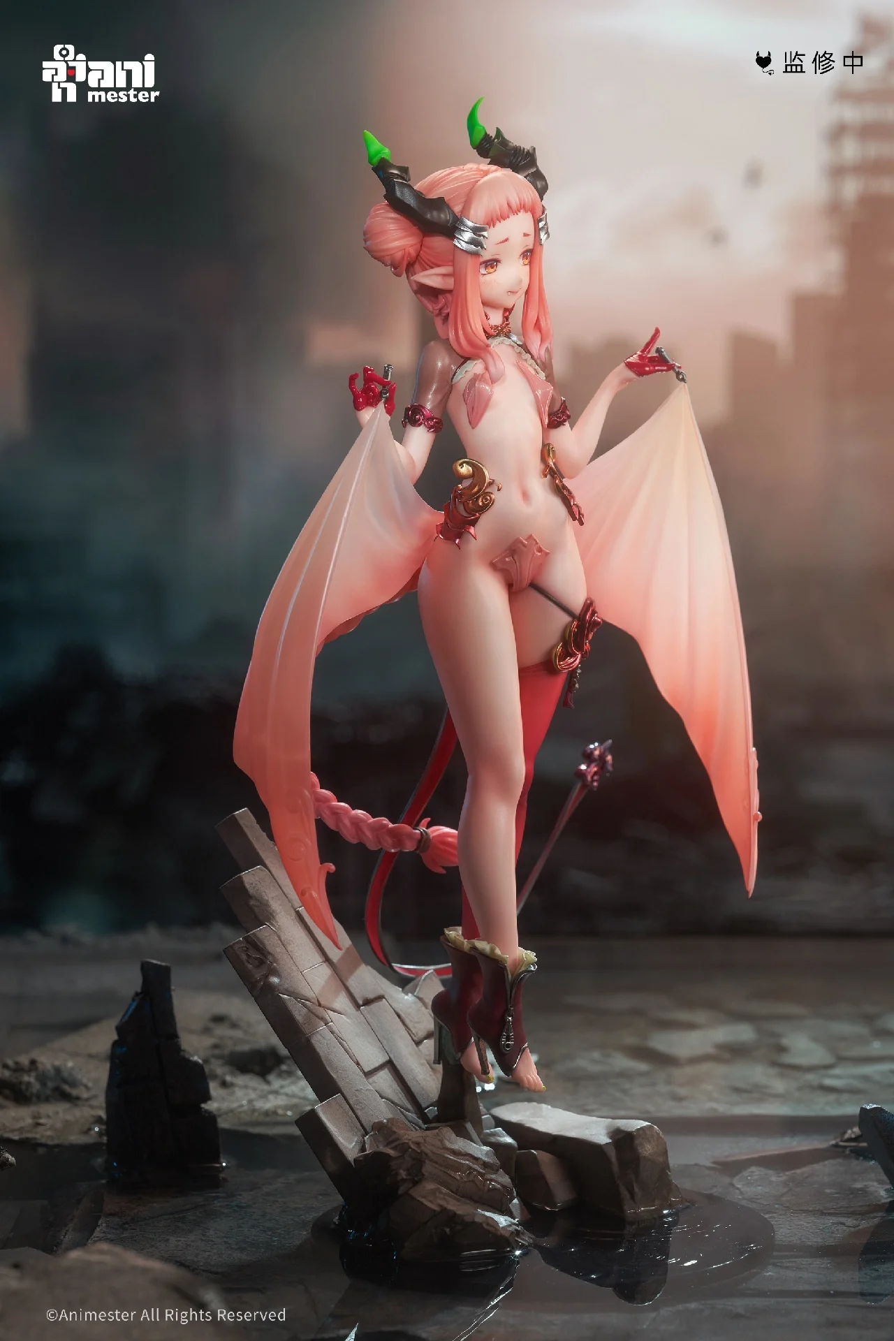 AniMester Little Succubus Yayazi 1/7 آلة أصلية فتاة نموذج لجسم تمثال شخصية الرسوم المتحركة