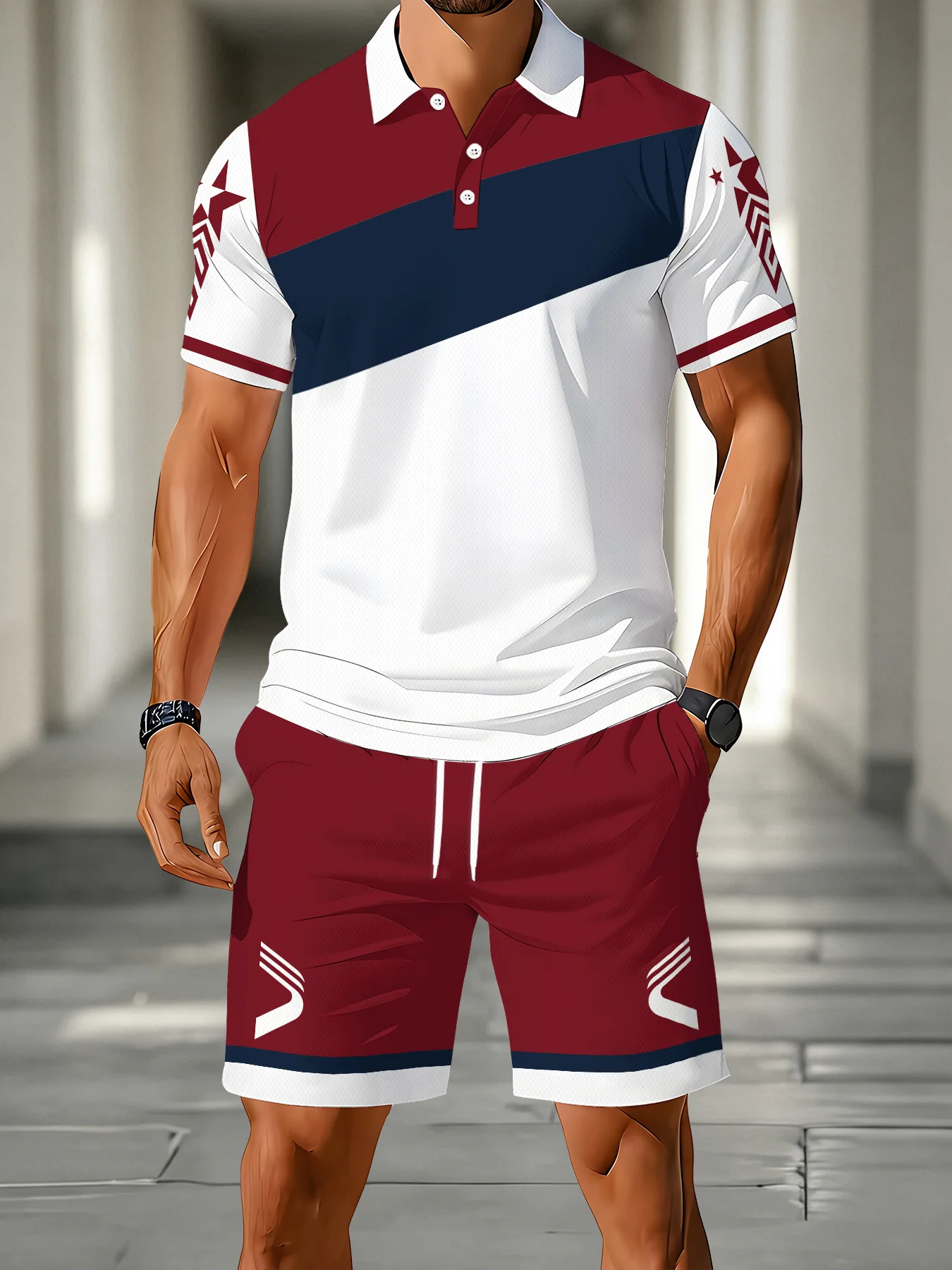 2026 Summer Men's Polo Shirt S - 3D Printing Design recension och pris