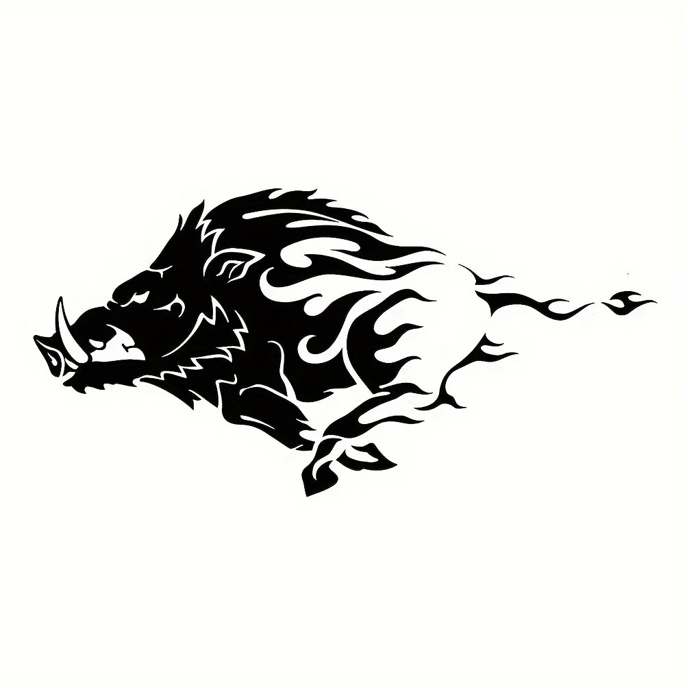 Tribal Wild Boar Angry Pig Pattern Vinyl Decal Weatherproof Sticker Cool Styling Decor For Auto Vehicle Helmet Laptop