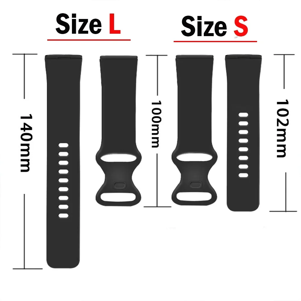 Silicone Sport Bands For Fitbit Versa 4 3 Sense 2  Wrist Strap Band Soft Bracelet image 2