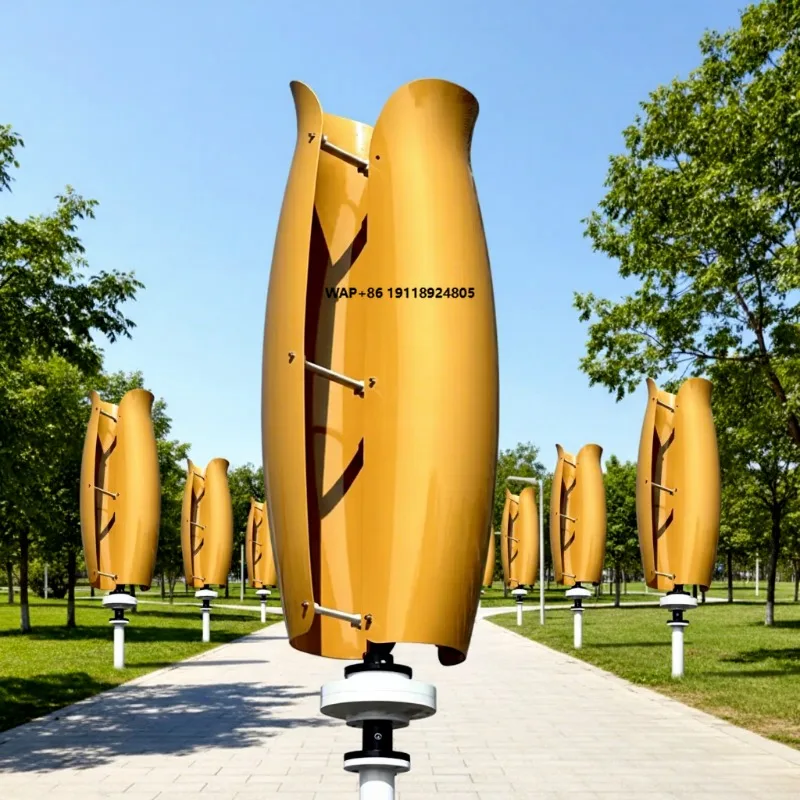 1kW 12v 24v Rose Flower Vertical Axis Wind Turbine Generator Low Noise for Home Off-Grid Hybrid System CE ISO